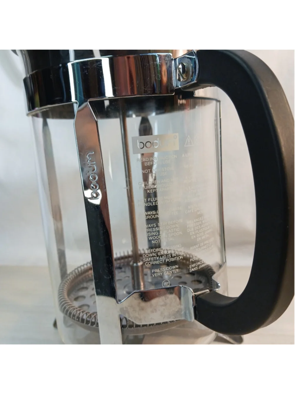 Bodum Chambord The Original French Press 8 Cup Coffee Maker 34 OZ Silver